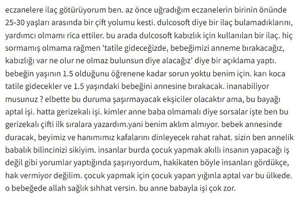 Ekşi Sözlük'teki "bebeğini bırakıp tatile giden çift" başlığını açıp böyle bir tatil tercih eden aileye küfür ve hakaretler eden kişi insanları ikiye böldü.