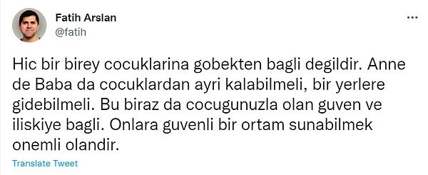 Bir Twitter kullanıcısı bu yazıya tepki gösterdi.