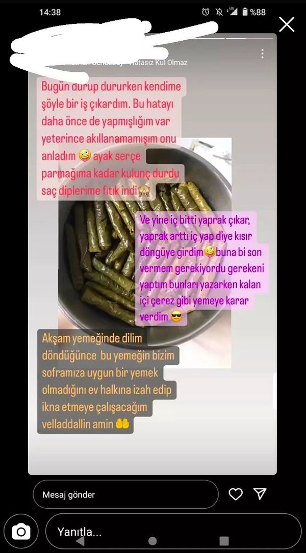 9. Bunları yazmak da en az sarma sarmak kadar zor olmalı.