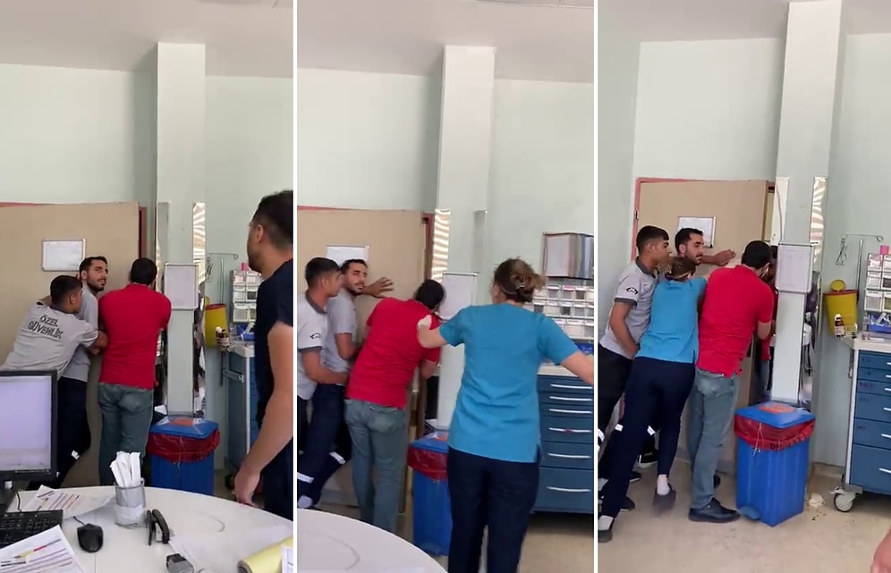 Sağlıkta Şiddet Bitmiyor: Bıçaklı Saldırganı Kapıya Dayanarak Engellediler