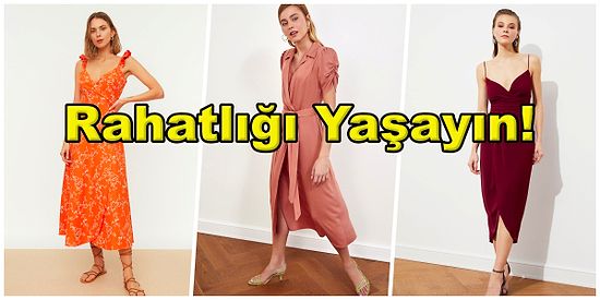 Bileğinize Kadar Uzanıp Sizi Şık ve Tatlı Gösterecek Midi Boy Etek ve Elbiseler