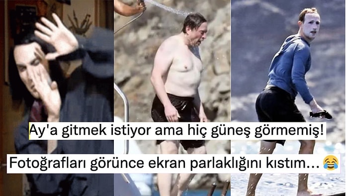 Elon Musk'ın Vampir Beyazı Teniyle Verdiği Birbirinden Komik Mykonos Pozları Goygoycuların Eline Düştü!