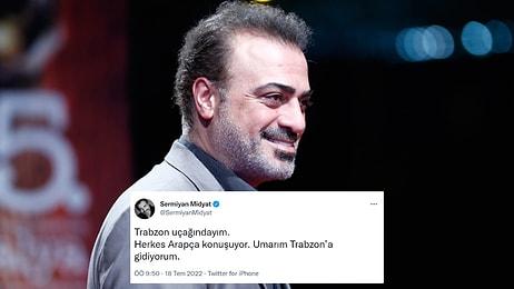 Sermiyan Midyat'ın Paylaşımı Sosyal Medyayı İkiye Böldü! 'Trabzon Uçağındayım. Herkes Arapça Konuşuyor.'