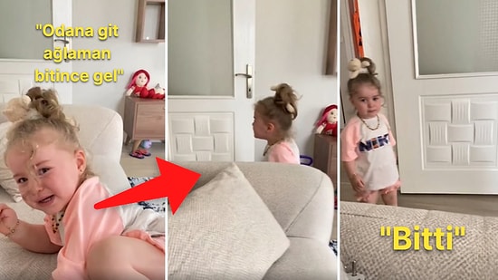 'Odana Git Ağlaman Bitince Gel' Diyen Annesini Dinleyen Ufaklık: Odasına Gidip Ağladı 'Bitti' Deyip Geri Geldi