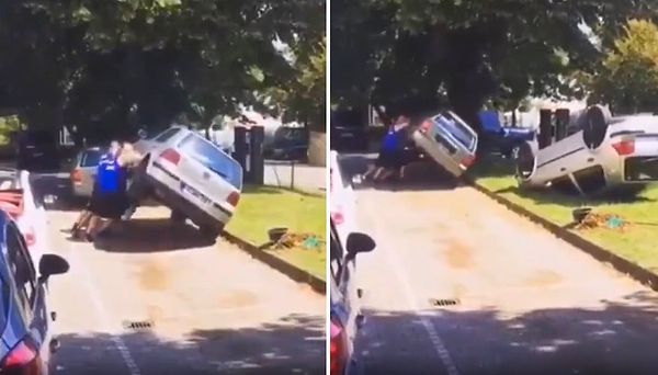 Hatalı park ederek insanların veya diğer araçların geçişini engelleyen araç sürücülerine unutulmayacak bir ders veren 3 adamın o görüntüleri sosyal medyada viral oldu.