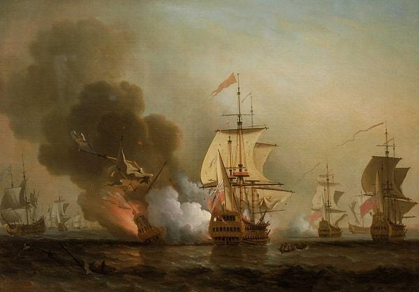 8 Haziran 1708'de, 64 top, 600'den fazla mürettebat ve milyonlarca altın ve gümüş sikke, zümrüt ve diğer hazinelerle donanmış 45 metre uzunluğunda bir İspanyol gemisi olan San José alev alarak Kolombiya'da battı.