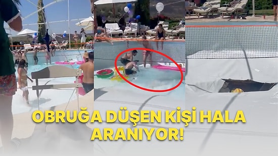 İsrail'de Bir Yüzme Havuzunun Zemininde Oluşan Obruğa Düşen Kişilerin Son Anları Anbean Kaydedildi