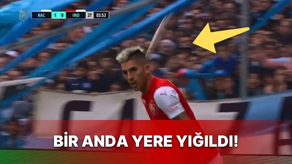 Arjantin Ligi'ndeki Racing Club-Independiente Maçında Rakip Futbolcuya Balık Atıldı