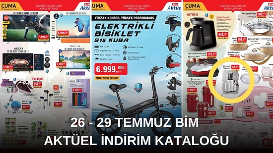 26 - 29 Temmuz BİM Aktüel İndirim Kataloğu