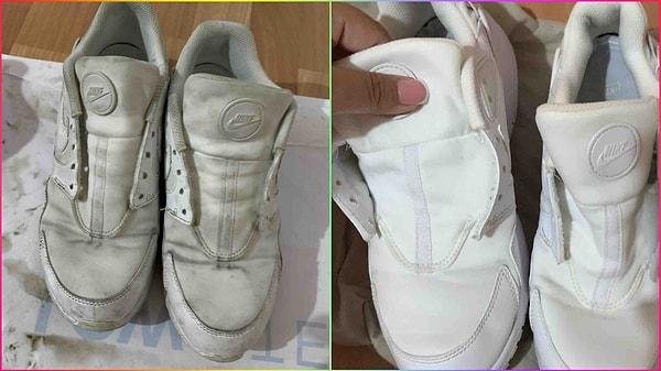 14. Beyaz ayakkabı giymeyi sevenler için ayakkabı ve kumaş temizleme spreyi...