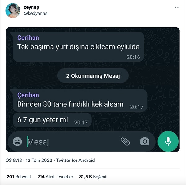 11. Biraz daha idareli yenilirse daha uzun süre bile yetebilir 🥲