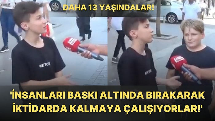 'Bizim Ülkemiz Bir Üretim Ülkesi Değil' Diyen 13 Yaşındaki Çocukların Sokak Röportajına Damga Vurdukları Anlar