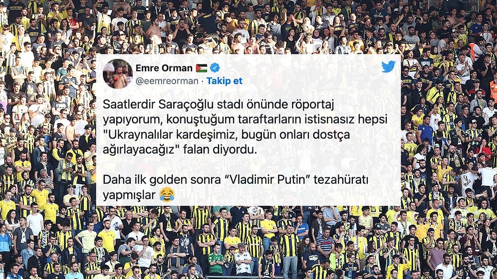 Fenerbahçe Taraftarından Dinamo Kiev Maçında Çirkin Tezahürat: 'Vladimir Putin'