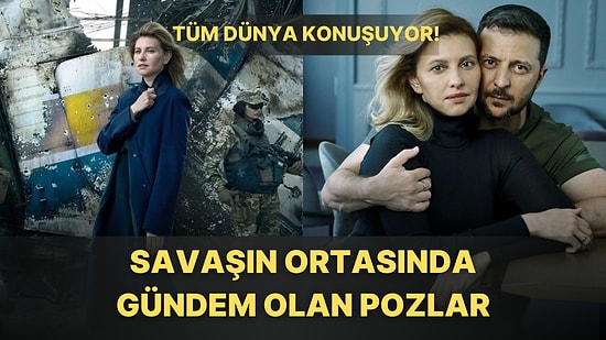 Savaşın İçinden Gündem Olan Pozlar: Ukrayna Başkanı Vladimir Zelenski ve Eşi Olena Zelenska Vogue Kapağında
