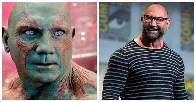 15. Dave Bautista'ın Drax karakterini canlandırdığı Guardians of the Galaxy filmindeki makyajının süresi 5 saatti.