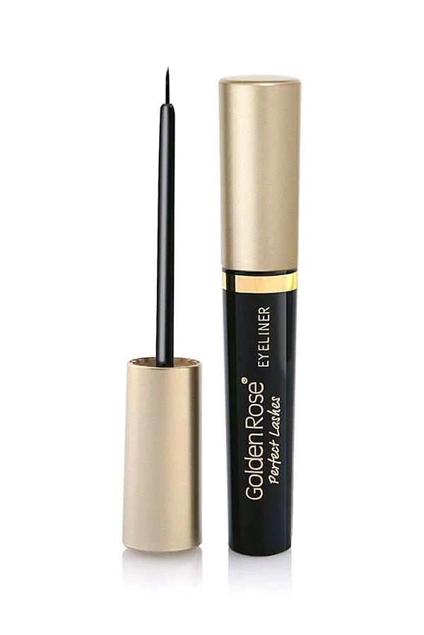 15. Özel fırçası sayesinde kirpik diplerinize istediğiniz incelikte kolayca sürebileceğiniz Golden Rose eyeliner.