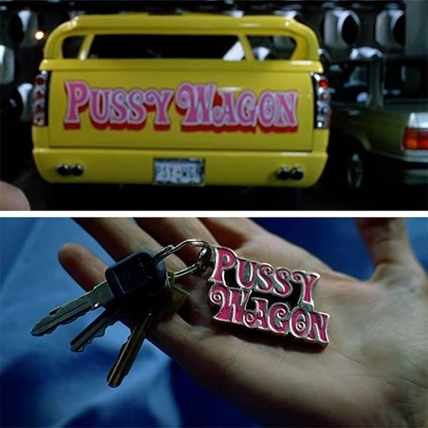 5. 'Kill Bill' serisindeki Pussy Wagon büyük ihtimalle gözünüzden kaçmamıştır. Fakat Tarantino gerçekte Pussy Wagon'un sahibidir ve zaman zaman stüdyolara ödünç olarak verir.