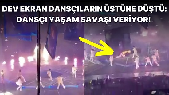 Hong Kong'da Konser Veren Mirror Grubunun Dansçısının Üstüne Dev Ekran Düştüğü Anlar Kaydedildi