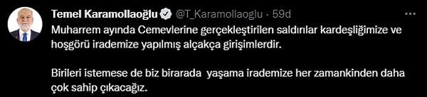 Saadet Partisi Genel Başkanı Temel Karamollaoğlu 🔽
