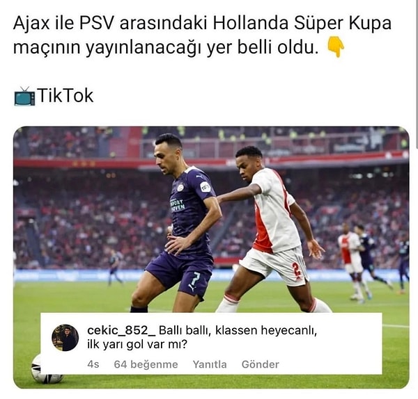 3. Ajax admini heyecanlı.😂