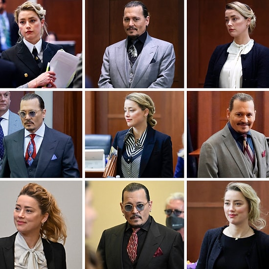 Amber Heard and Johnny Depp Courtroom Fashion