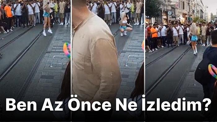 Taksim'de Dans Ederek TikTok Videosu Çeken Kadın ve O Kadının Etrafını Saran Erkek Sürüsü Gündem Oldu