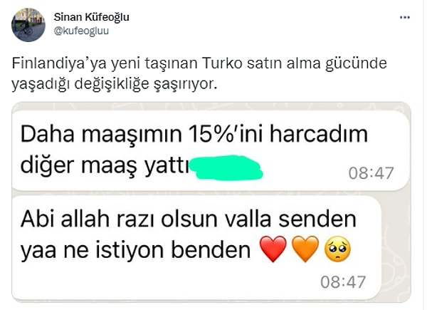 Yurt dışında yaşayanlar tarafından yapılan paylaşımlar özellikle son dönemde enflasyondan dolayı çok ilgi çekerken şimdi de alım gücü ile boynumuzu büktü.