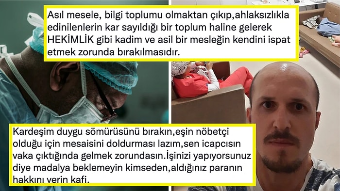 Acil Ameliyata Girdiği İçin Çocuklarını Hastanede Uyutmak Zorunda Kalan Hekimin Duygusal Paylaşımı