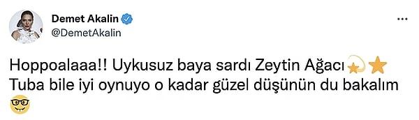 Hatta geçtiğimiz günlerde Netflix'te yayınlanmaya başlayan Zeytin Ağacı dizisinde Murat Boz ile öpüşme sahnesiyle gündem olan Tuba Büyüküstün'ün oyunculuğu hakkında attığı tweet magazin dünyasına bomba gibi düşmüştü!