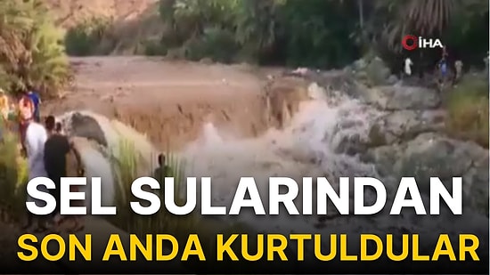 Sel Sularından Son Anda Kurtuldular
