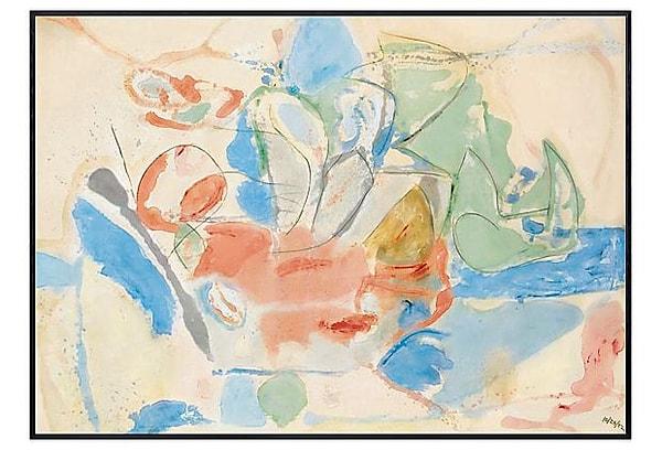 10. Helen Frankenthaler - Dağlar ve Deniz (1952)