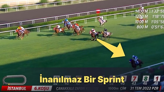 Çanakkale Zaferi Koşusu'nu Kazanan Şahin Mahmut İsimli Atın Son 400 Metredeki İnanılmaz Sprinti