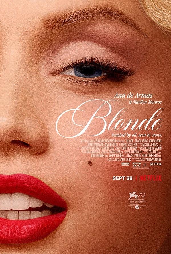 9. Ana de Armas'ın Marilyn Monroe'ya hayat verdiği Blonde filminden yeni bir afiş yayımlandı. Film, 28 Eylül'de Netflix üzerinden izleyiciyle buluşacak.