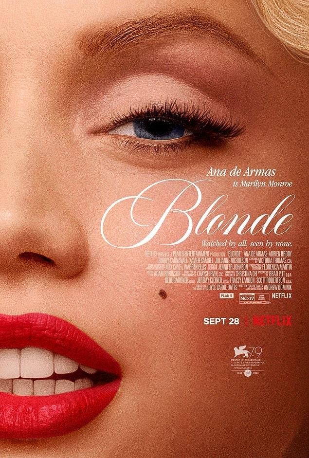 9. Ana de Armas'ın Marilyn Monroe'ya hayat verdiği Blonde filminden yeni bir afiş yayımlandı. Film, 28 Eylül'de Netflix üzerinden izleyiciyle buluşacak.