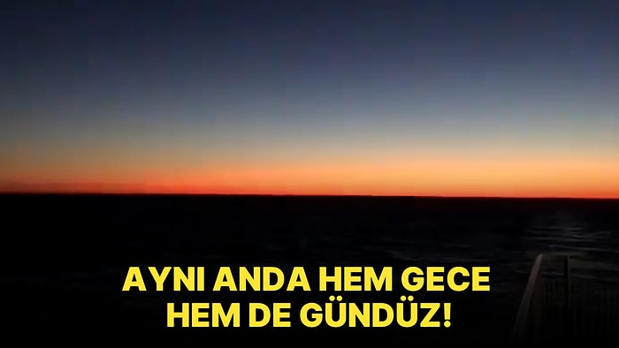 Baltık Denizi'nde Aynı Anda Hem Gece Hem de Gündüzün Kaydedildiği Muhteşem Anlar