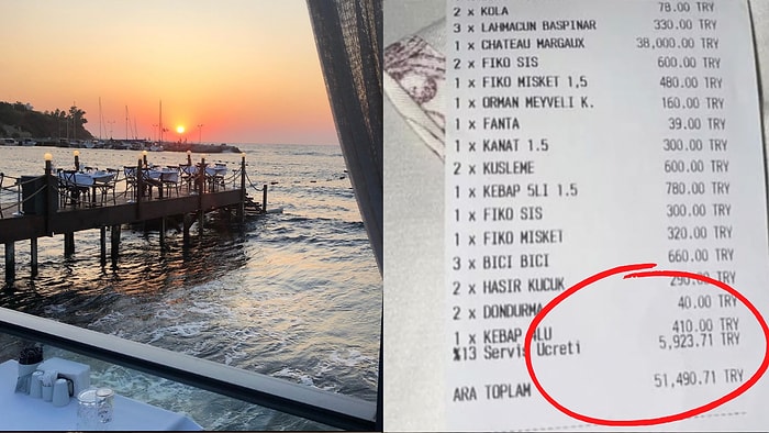 Bodrum'daki Bir Restoranın 51.000 TL'lik Adisyonunu Görünce Kendinizi Fasfakir Hissedeceksiniz