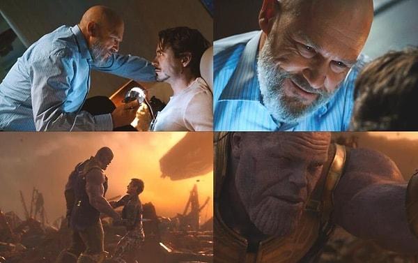 14. Tony Stark'ı, hem 'Iron Man'de hem de 'Avengers: Infinity War'da benzer durumlarda görebiliriz.