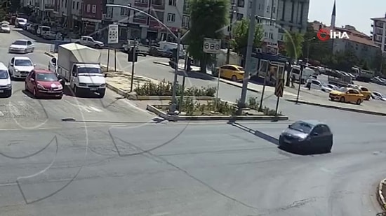 İnanılmaz Kurtuluş Kamerada: Vidanjörün Çarptığı Kamyonetten Kurtuldu