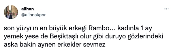 Rambo Okan'ın Beşiktaşlı olma şartlarına gelen yorumlar ise birbirinden yaratıcıydı.😂