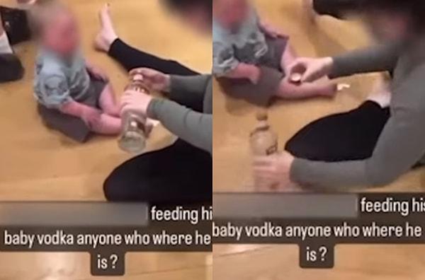 Videoyu izleyen insanlar ise bebeğe votka içiren kişilerin çocuk istismarından yargılanmaları gerektiğini düşünüyorlar.