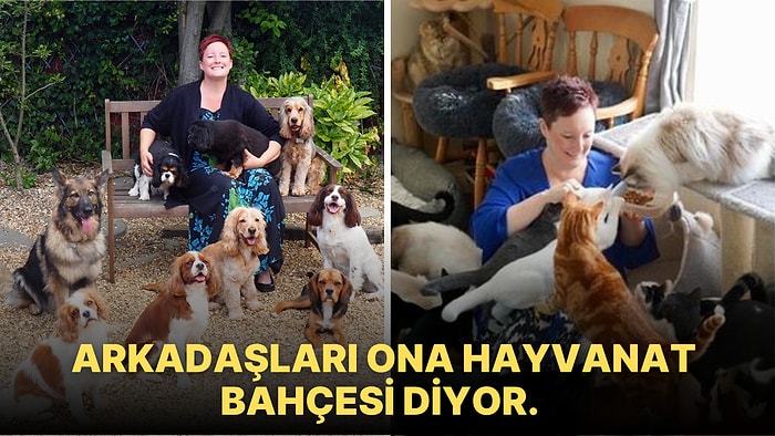 Köpekten Kaplumbağaya 85 Tane Evcil Hayvanla Birlikte Yaşayan Kadının Hayvan Sevgisi Aşılayacak Hikayesi