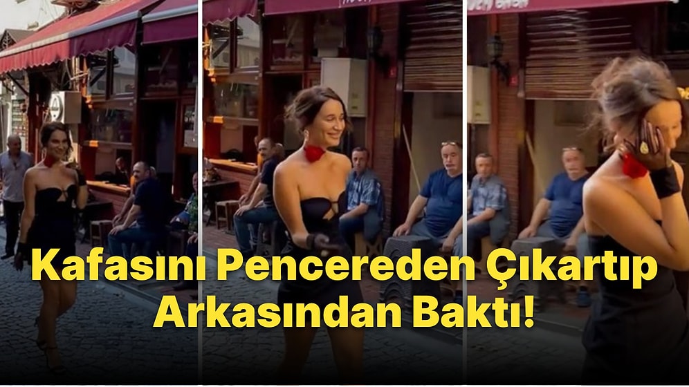 Sokakta Fotoğraf Çekimi Yapan Rus Kadına Arkasından Bakan Meraklı Dayılar Sosyal Medyada Gündem Oldu