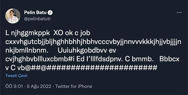 Sosyal medyayı da aktif olarak kullanan Pelin Batu'nun hesabından bu sabah şöyle bir tweet atıldı.