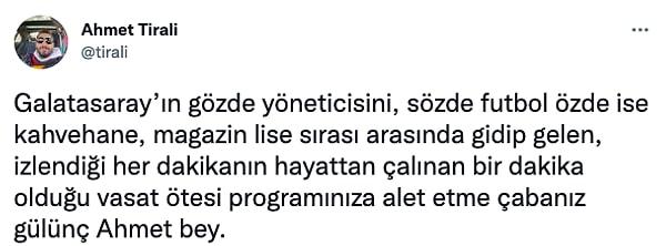 Galatasaraylılar Ahmet Çakar'ın söylediklerine verdikleri tepki şöyleydi:👇