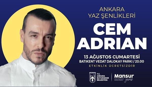 Ankara Cem Adrian Konseri Detayları