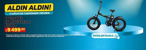 11 Ağustos A101 Aldın Aldın Online'da APEC APB' Elektrikli Katlanır Bisiklet!