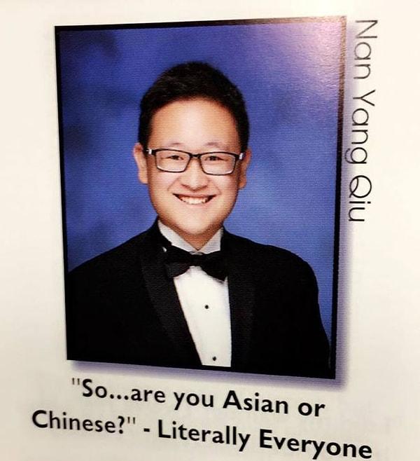 16. "Peki sen Asyalı mısın, Çinli mi?"