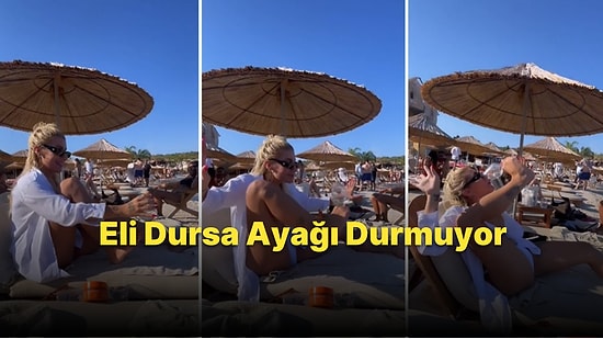 İrem Derici 'Bu Eller Çok Yoruldu Artık' Diyerek Şarabını Ayağı ile İçti