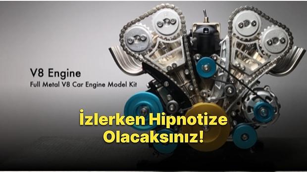 Minyatür V8 Motor Birleştiren Adamın İzlerken Keyiften Dört Köşe Olacağınız Muhteşem Videosu