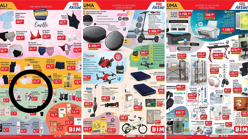 16 - 19 Ağustos BİM Aktüel İndirim Kataloğu